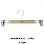 WOODEN HANGER CLOTHES / PENYANGKUT BAJU HANGER KAYU (THICK VERSION) USED 10 PCS